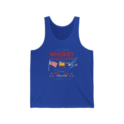 Patriotic Whiskey Tank Top for 4th of July Celebrations
