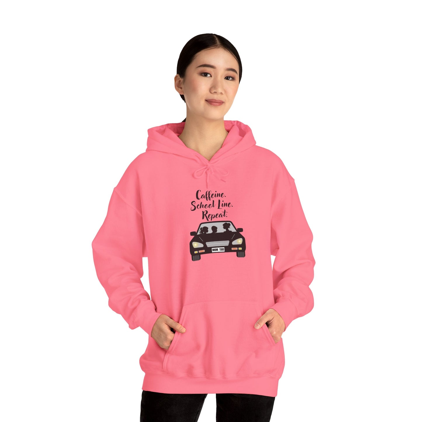 Caffeine, Car, Time Repeat Hoodie | Cozy Unisex Sweatshirt for Coffee Lovers
