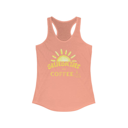 Sunshine and Coffee Women's Racerback Tank Top