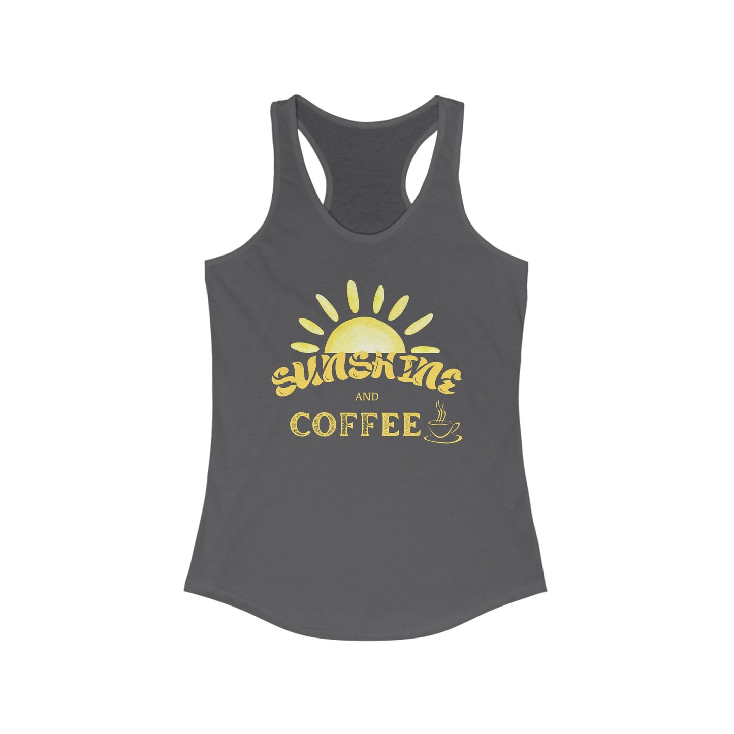 Sunshine and Coffee Women's Racerback Tank Top
