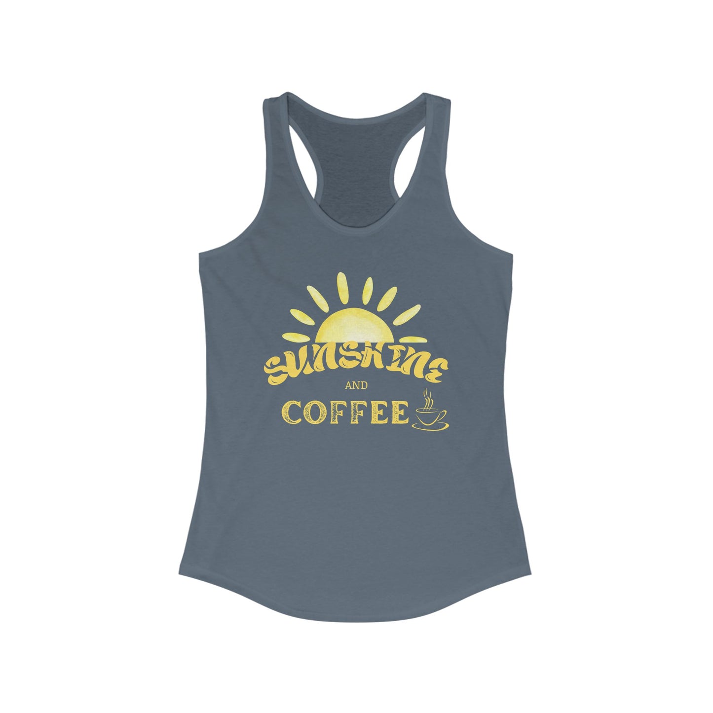 Sunshine and Coffee Women's Racerback Tank Top