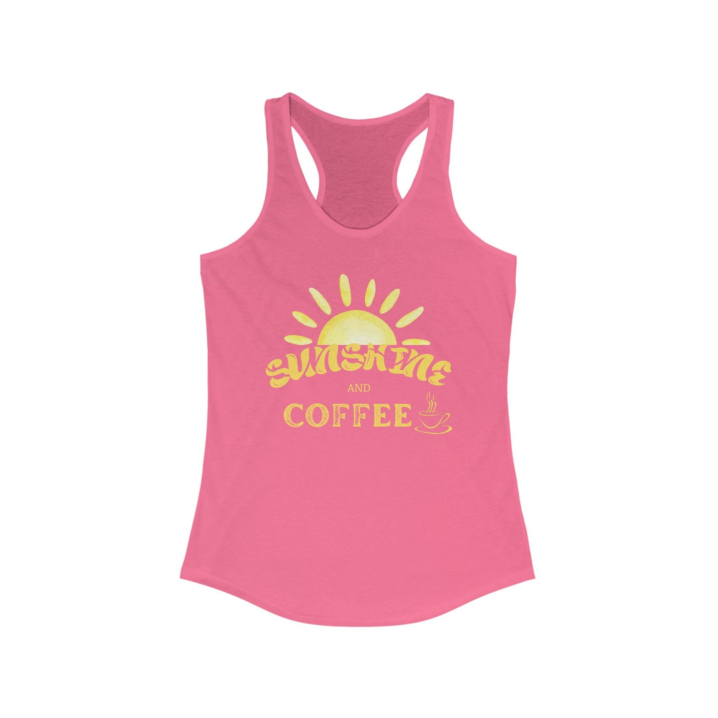 Sunshine and Coffee Women's Racerback Tank Top