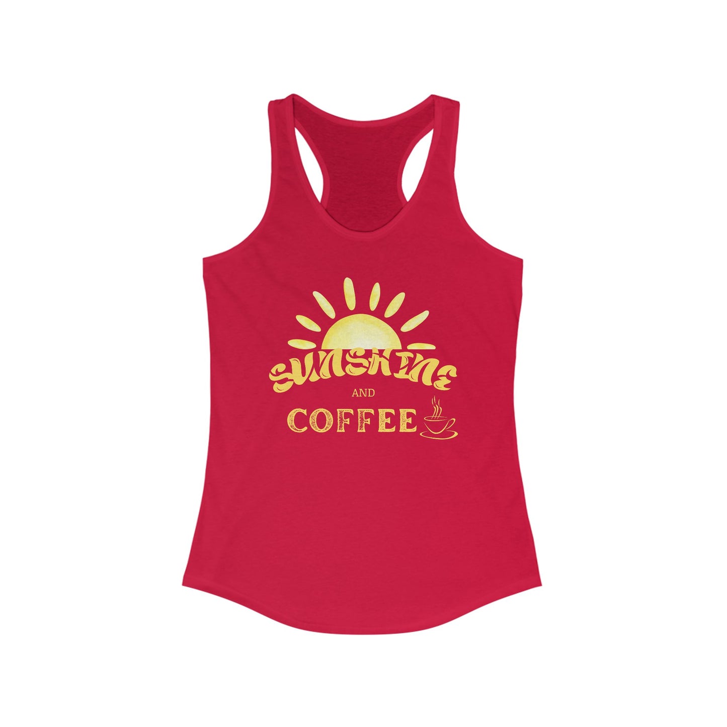 Sunshine and Coffee Women's Racerback Tank Top