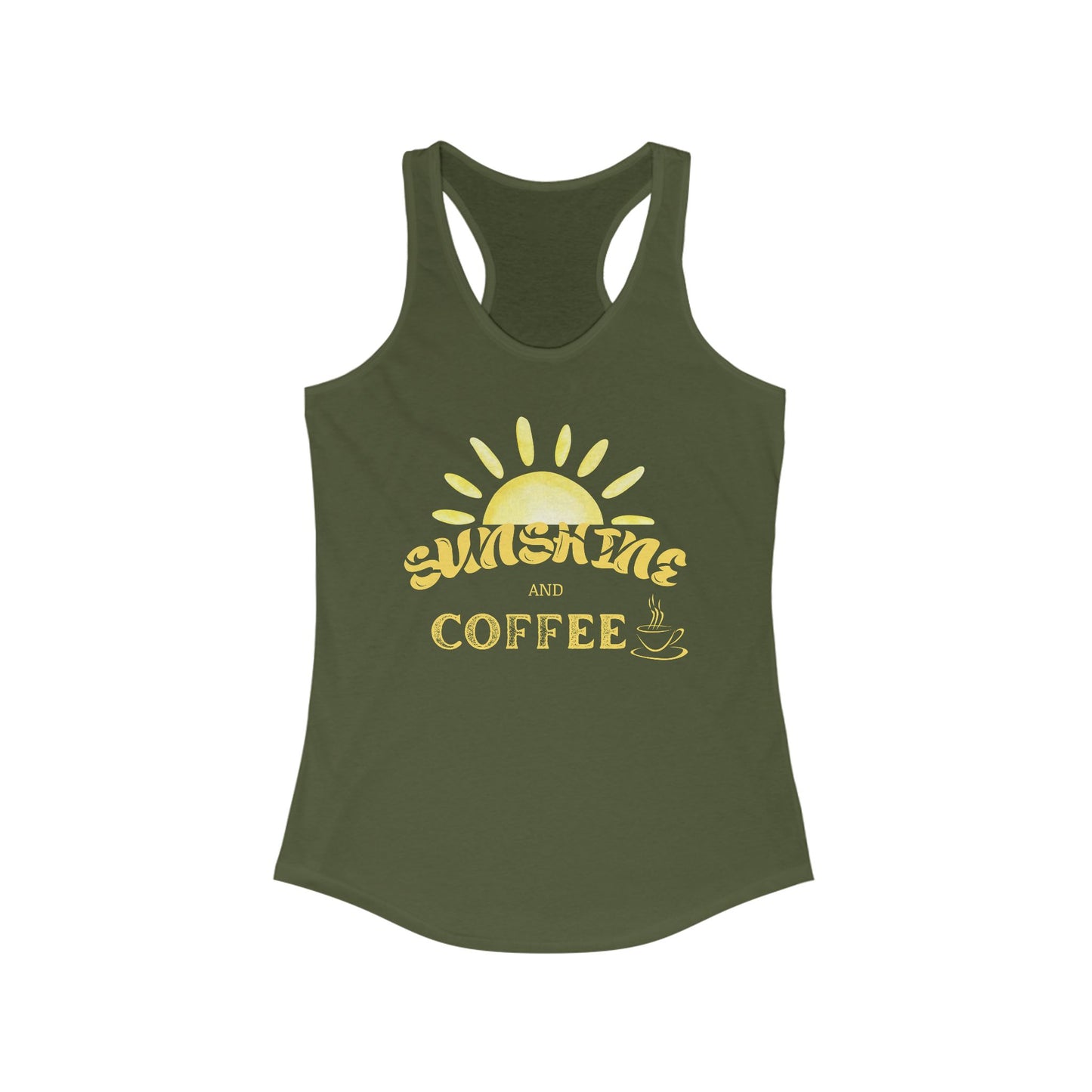Sunshine and Coffee Women's Racerback Tank Top