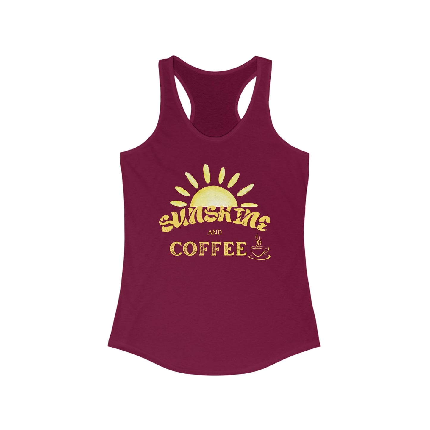 Sunshine and Coffee Women's Racerback Tank Top