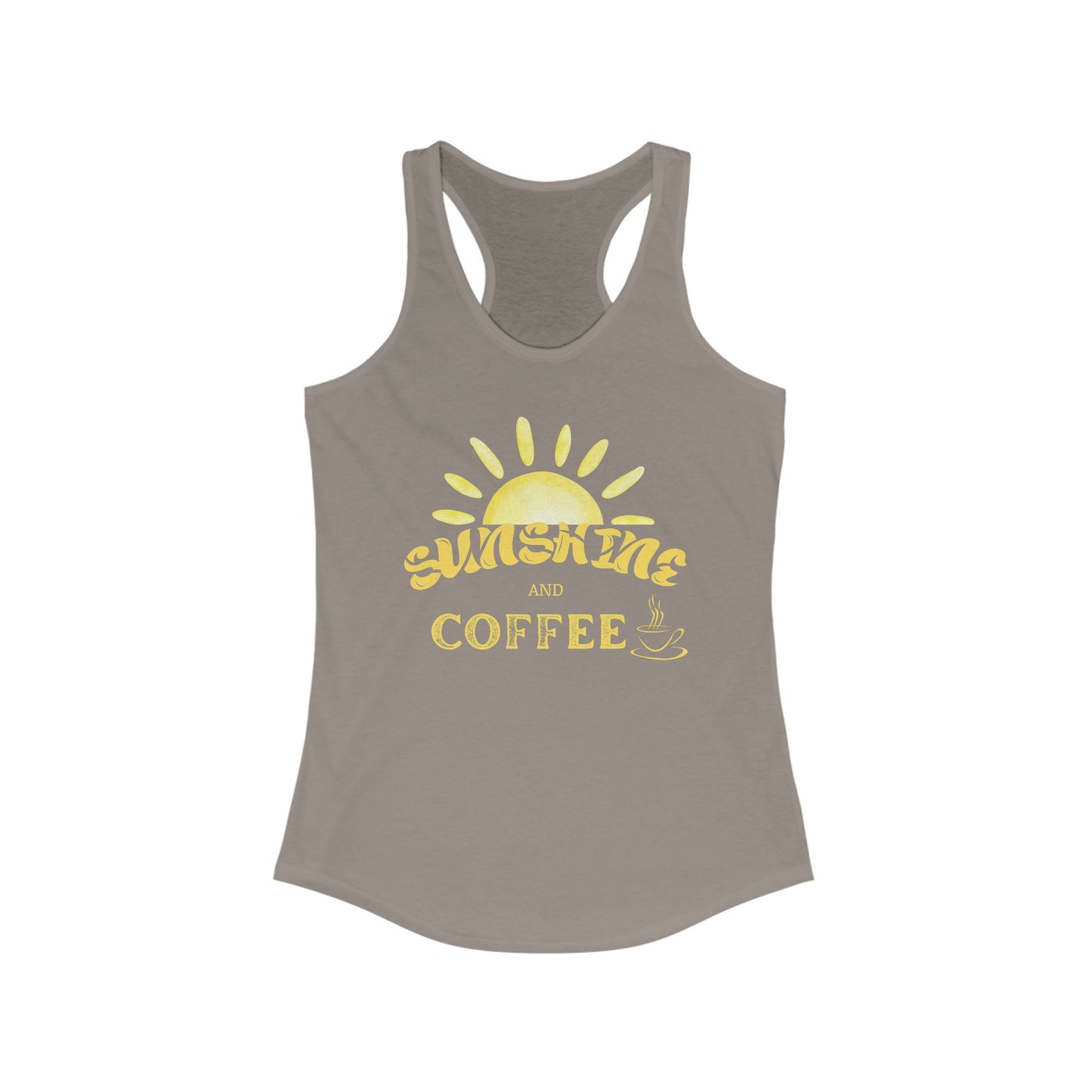 Sunshine and Coffee Women's Racerback Tank Top