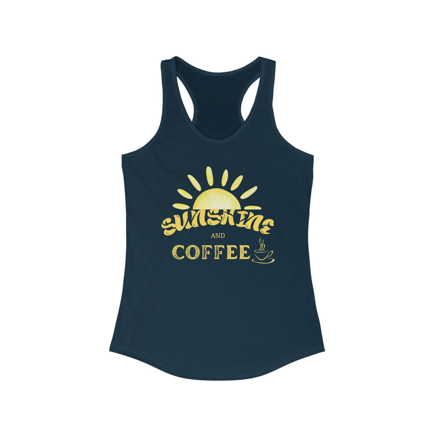 Sunshine and Coffee Women's Racerback Tank Top