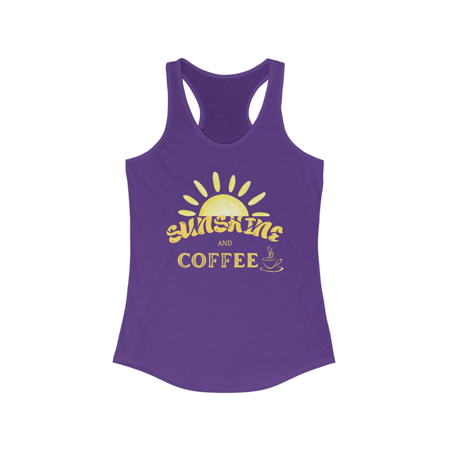 Sunshine and Coffee Women's Racerback Tank Top