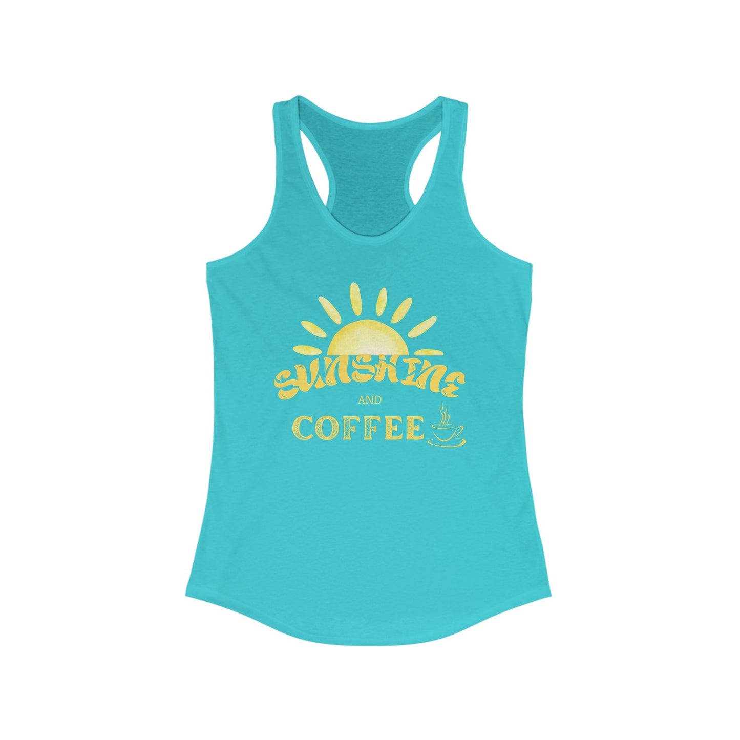 Sunshine and Coffee Women's Racerback Tank Top