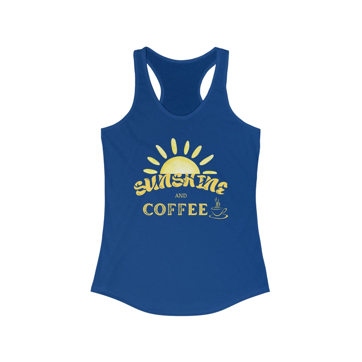 Sunshine and Coffee Women's Racerback Tank Top