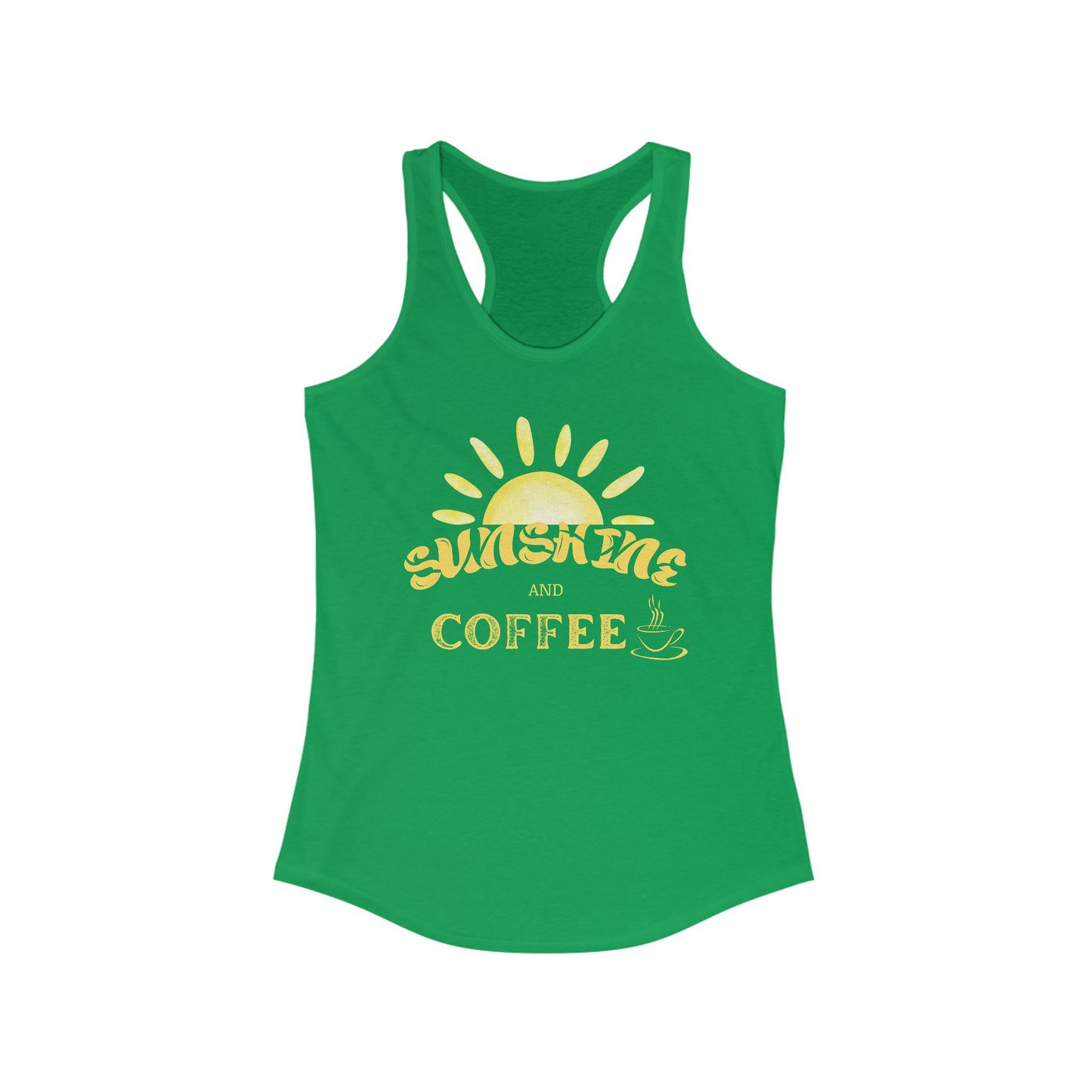 Sunshine and Coffee Women's Racerback Tank Top