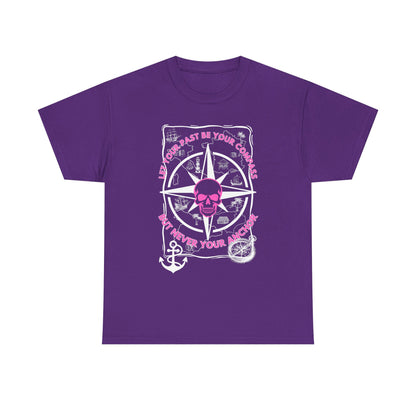 Graphic Tee - Edgy Skull Pink 'Don't Let Your Past Be Your Anchor'