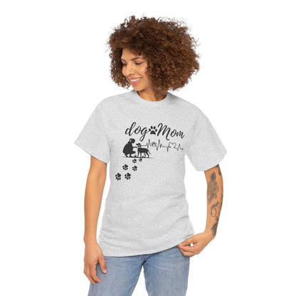 Cute Dog Mom Unisex Heavy Cotton Tee - Perfect Gift for Dog Lovers