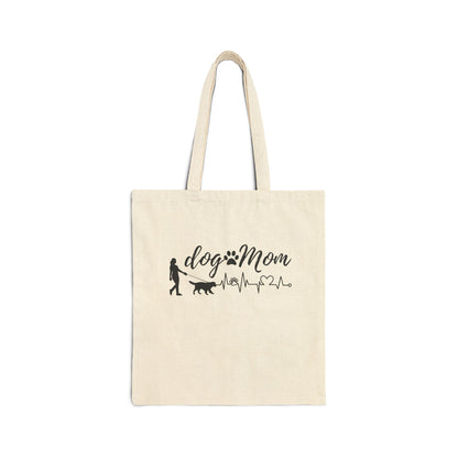 Dog Mom Cotton Canvas Tote Bag - Pet Lover's Eco-Friendly Bag