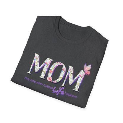 Floral Butterfly MOM T-Shirt - Perfect Gift for Mother's Day