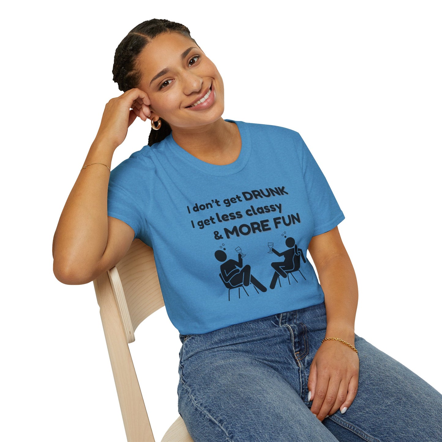 Less Classy More Fun, Unisex Softstyle T-Shirt