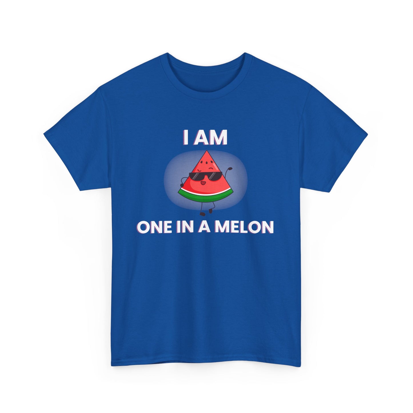 Funny Watermelon T-Shirt - I Am One in a Melon - Unisex Heavy Cotton Tee