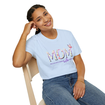 Floral Butterfly MOM T-Shirt - Perfect Gift for Mother's Day