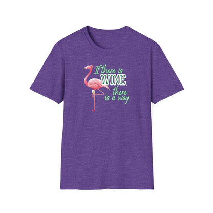If there is wine there is a way, Unisex Softstyle T-Shirt