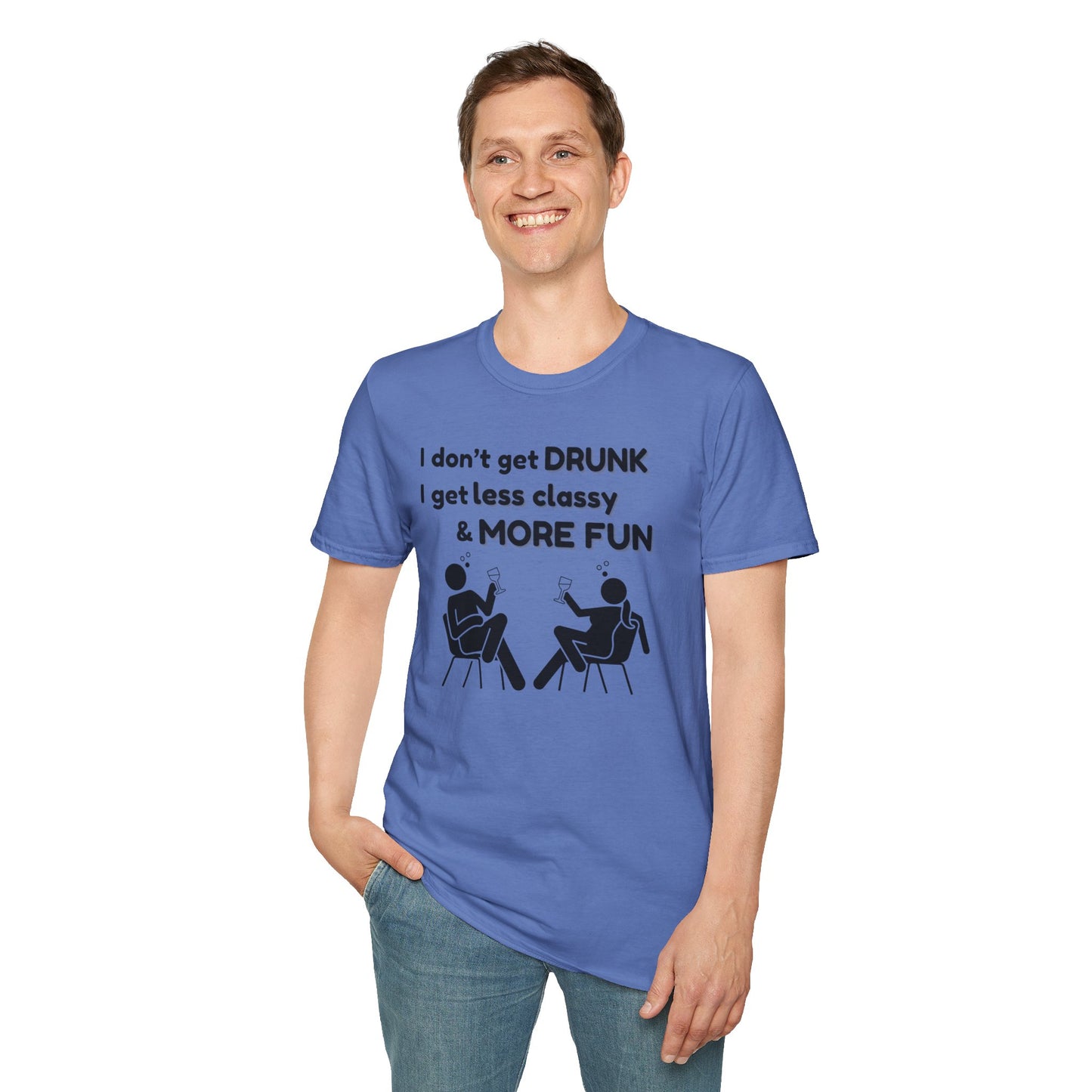 Less Classy More Fun, Unisex Softstyle T-Shirt