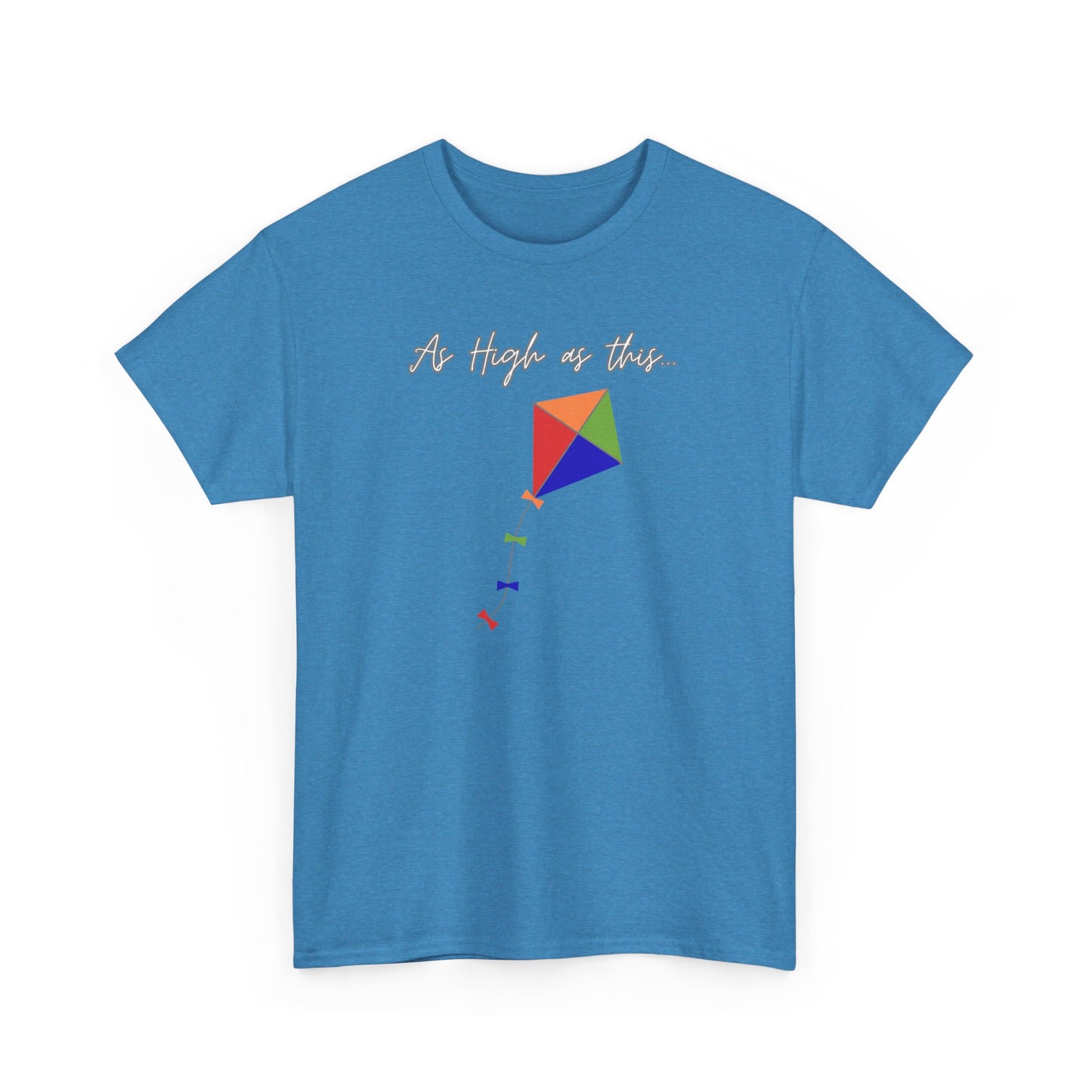 As High As This Unisex Heavy Cotton Tee - Inspirational Kite Design