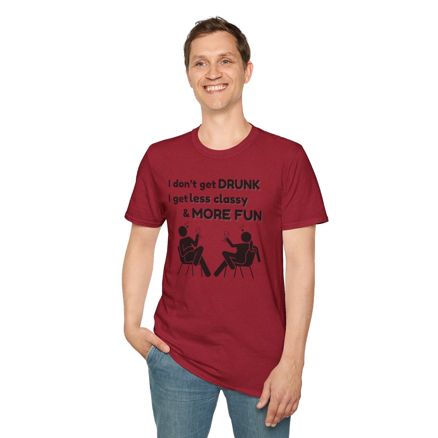 Less Classy More Fun, Unisex Softstyle T-Shirt
