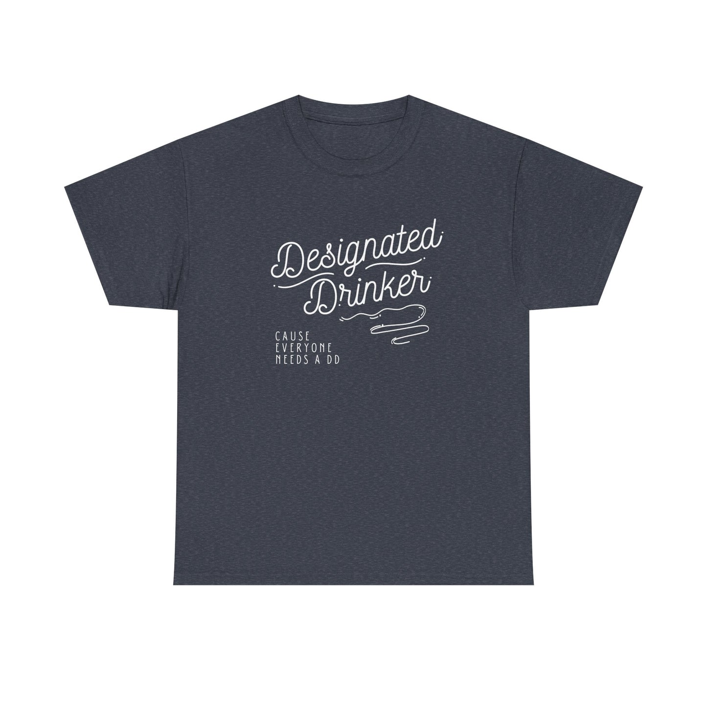 DD Designated Drinker Unisex Heavy Cotton Tee - Perfect for Parties & Gatherings
