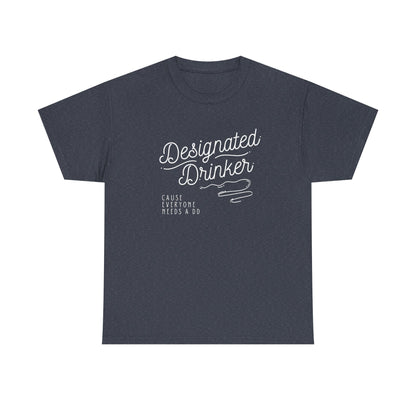 DD Designated Drinker Unisex Heavy Cotton Tee - Perfect for Parties & Gatherings